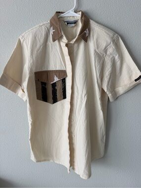 Vintage Rockies Shirt Cotton USA Star Western Rodeo Cowboy Festival NWOT M Y2K